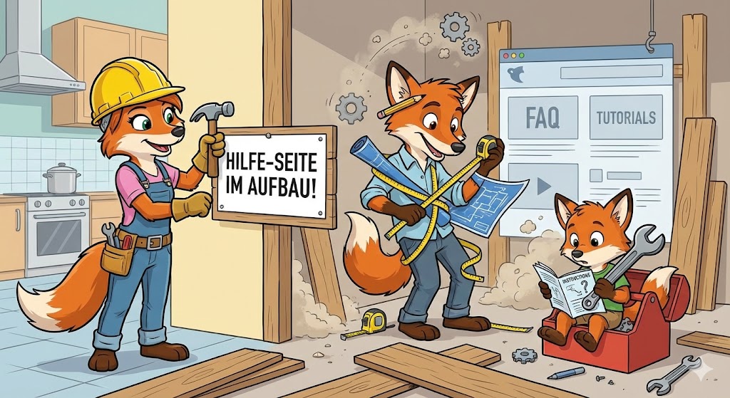 KitchenFox Team am Bauen